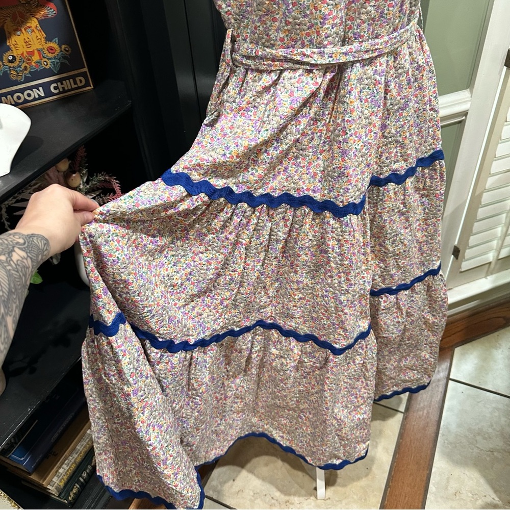 Anthropologies Just Me Floral Embroidered Maxi Dress – Size Large - Picture 3 of 11